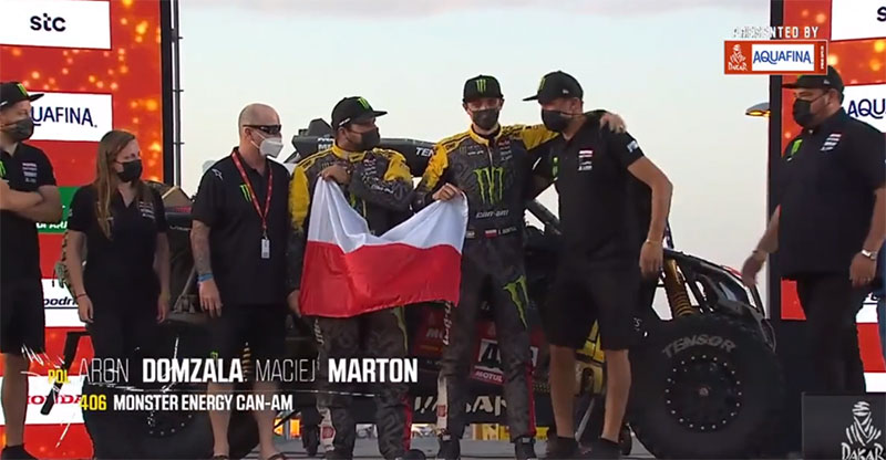 ARON DOMŻAŁA NA PODIUM RAJDU DAKAR!