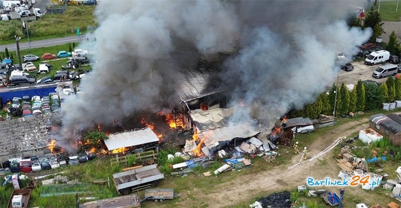 POŻAR PRZY SZOSIE DO LIPIAN